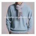 Young Men pure cashmere crew neck sweater light blue